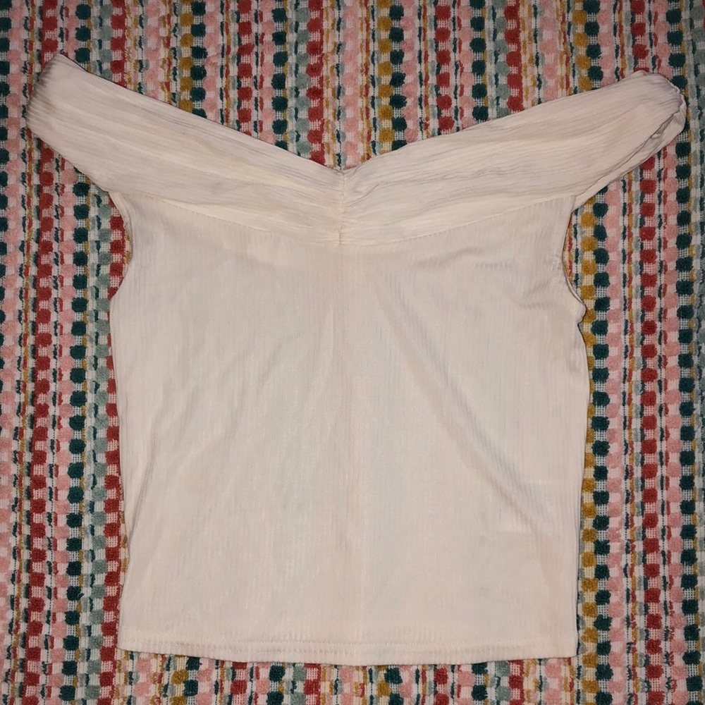 UO Off the Shoulders White Top